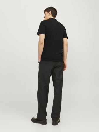 BARBATI - Jack Jones Tricou Polo Negru Slim Barbati