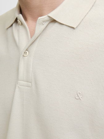 BARBATI - Jack Jones Tricou Polo Cu Maneca Lunga Bej  Barbati