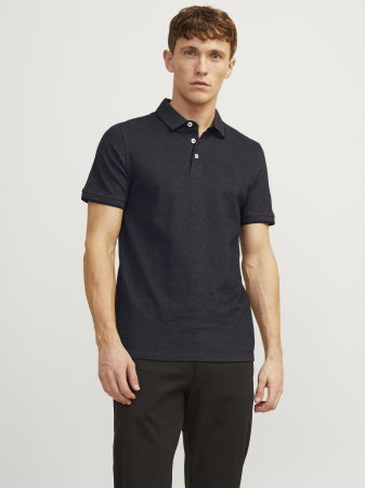 BARBATI - Jack Jones Tricou Polo Gri Inchis Slim Barbati