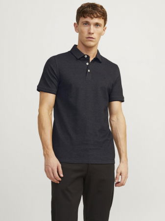 BARBATI - Jack Jones Tricou Polo Gri Inchis Slim Barbati