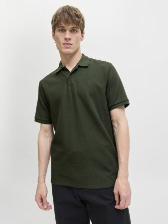 BARBATI - Jack Jones Tricou Polo Haki  Barbati