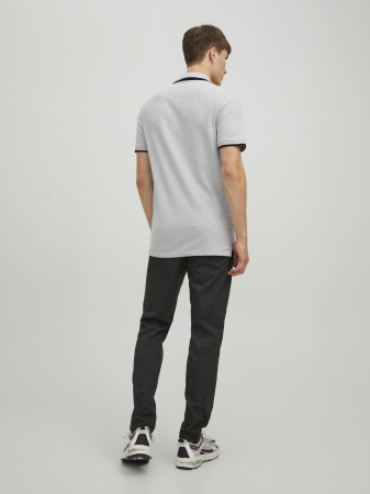 BARBATI - Jack Jones Tricou Polo Gri Deschis Slim Barbati