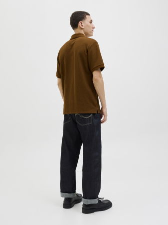 BARBATI - Jack Jones Tricou Polo Maro  Barbati