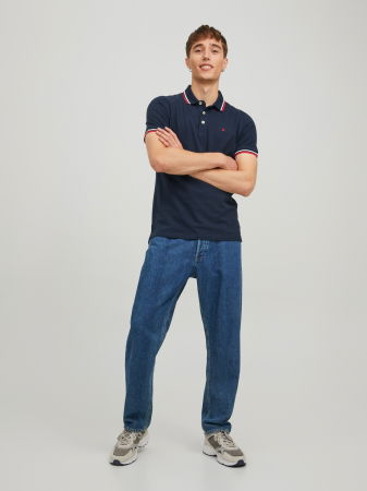 IMBRACAMINTE - Jack Jones Tricou Polo Navy Slim Barbati