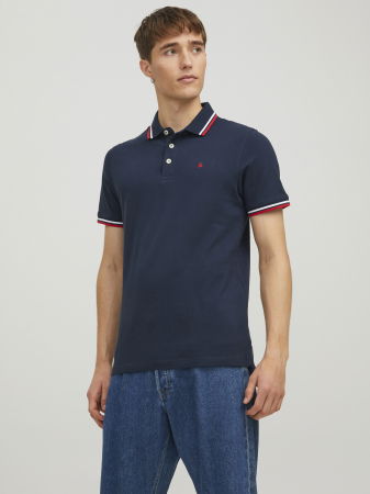 BARBATI - Jack Jones Tricou Polo Navy Slim Barbati