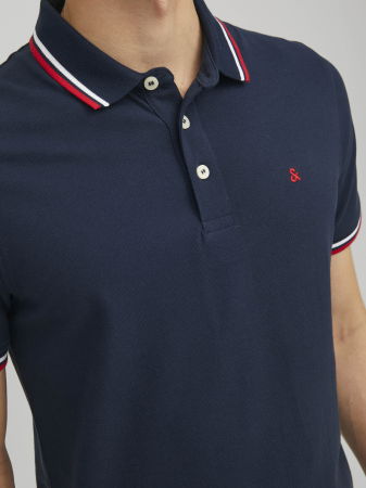 BARBATI - Jack Jones Tricou Polo Navy Slim Barbati
