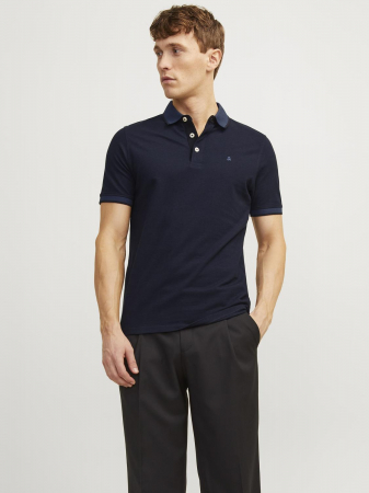 BARBATI - Jack Jones Tricou Polo Navy Slim Barbati