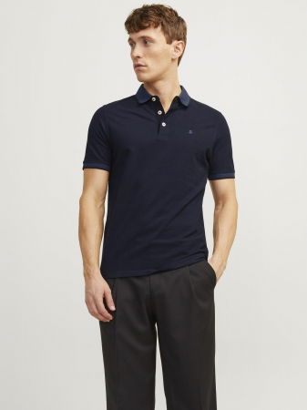 BARBATI - Jack Jones Tricou Polo Navy Slim Barbati