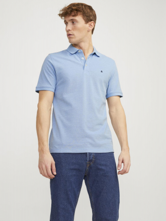 BARBATI - Jack Jones Tricou Polo Albastru Deschis Slim Barbati