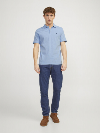 BARBATI - Jack Jones Tricou Polo Albastru Deschis Slim Barbati