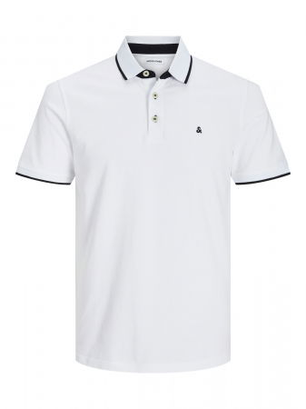 Jack Jones Мужская Футболка-Поло Белая Slim [7]