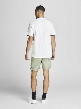 BARBATI - Jack Jones Tricou Polo Alb Slim Barbati