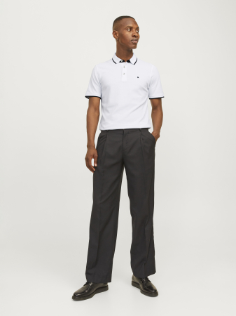 BARBATI - Jack Jones Tricou Polo Alb Slim Barbati
