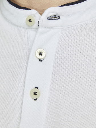 BARBATI - Jack Jones Tricou Polo Alb Slim Barbati