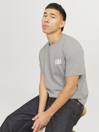 МУЖЧИНЫ - Jack Jones Мужская Футболка Светло-Серая 