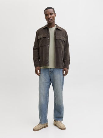 BARBATI - Tricou Verde Masliniu Relaxed Barbati