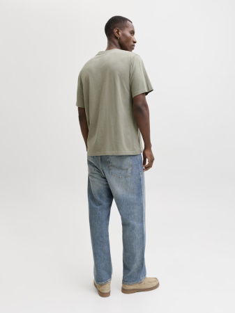 BARBATI - Tricou Verde Masliniu Relaxed Barbati