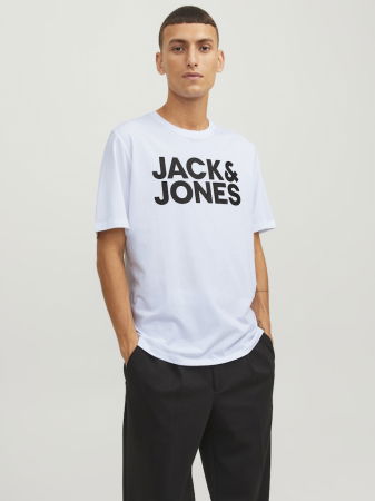 BARBATI - Jack Jones Tricou Alb Regular Barbati