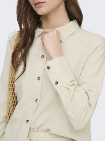ЖЕНЩИНЫ - Женская Рубашка Бежевая Loose