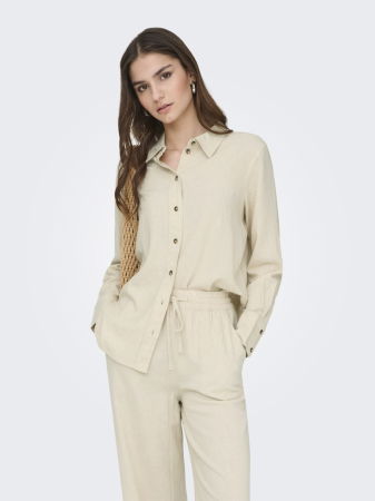 ЖЕНЩИНЫ - Женская Рубашка Бежевая Loose
