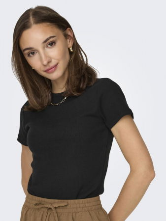 Tricouri si Topuri - Jdy Tricou Negru Regular Femei