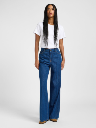 JEANS - Lee Blugi Albastri STELLA High Waist Wide Leg Femei