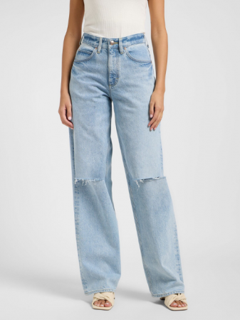 ЖЕНЩИНЫ - Lee Женские Джинсы Светло-Синие RIDER LOOSE Loose Straight