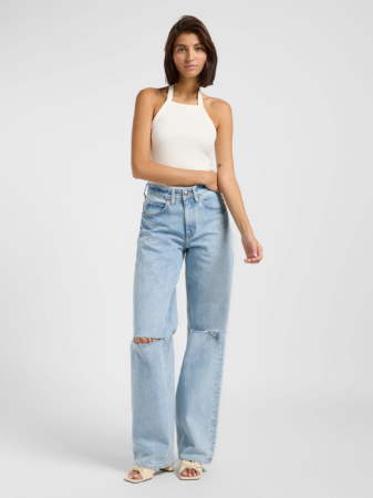 ЖЕНЩИНЫ - Lee Женские Джинсы Светло-Синие RIDER LOOSE Loose Straight