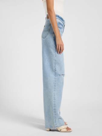 ЖЕНЩИНЫ - Lee Женские Джинсы Светло-Синие RIDER LOOSE Loose Straight