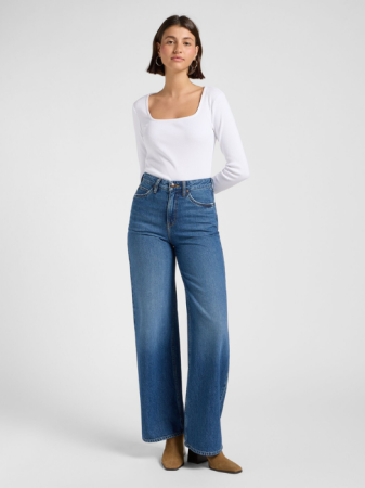 Wide Leg - Lee Blugi Albastri STELLA High Waist Wide Leg Femei