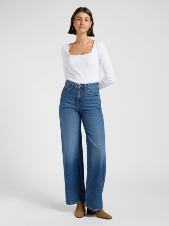 ДЖИНСЫ - Lee Женские Джинсы Синие STELLA High Waist Wide Leg
