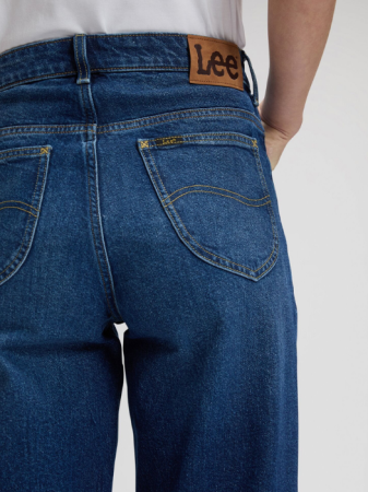 ЖЕНЩИНЫ - Lee Женские Джинсы Темно-Синие RIDER LOOSE Loose Straight