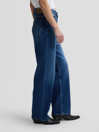 ЖЕНЩИНЫ - Lee Женские Джинсы Темно-Синие RIDER LOOSE Loose Straight