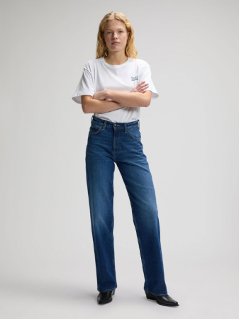 ЖЕНЩИНЫ - Lee Женские Джинсы Темно-Синие RIDER LOOSE Loose Straight