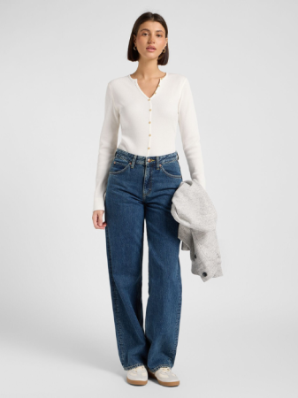 JEANS - Lee Blugi Albastri RIDER LOOSE Loose Straight Femei