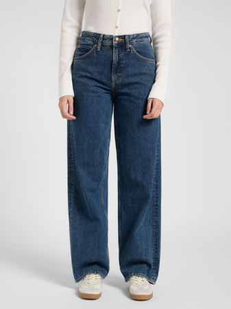 JEANS - Lee Blugi Albastri RIDER LOOSE Loose Straight Femei