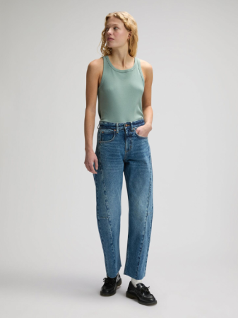 JEANS - Lee Blugi Albastri Bottom Loose Femei