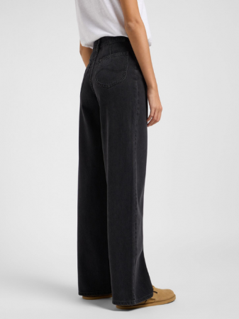 Wide Leg - Lee Blugi Negri STELLA High Waist Wide Leg Femei