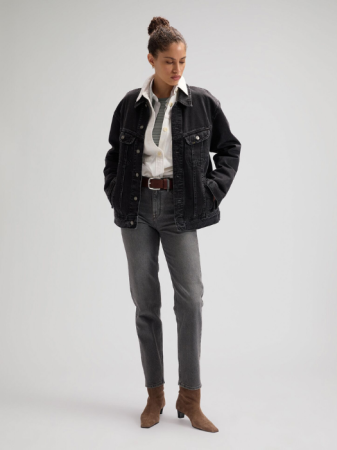 ЖЕНЩИНЫ - Lee Женские Джинсы Тёмные Серые CAROL High Rise Straight