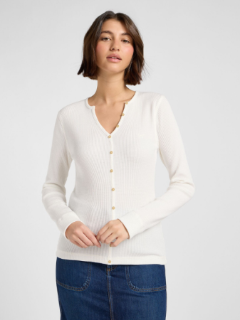 Hanorace - Lee Bluza Alba Slim Femei