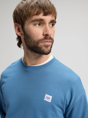 Толстовки - Lee Мужской Свитшот Голубой Relaxed