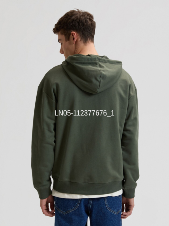 Толстовки - Lee Мужской Свитшот Оливковый Relaxed