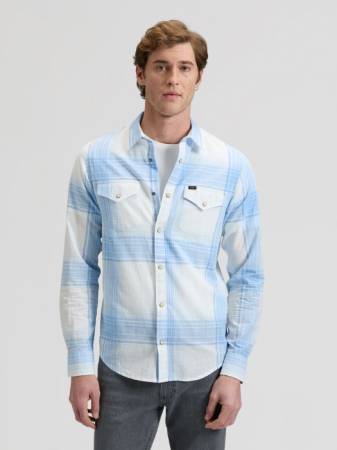 МУЖЧИНЫ - Lee Мужская Рубашка Светло-Синяя Regular