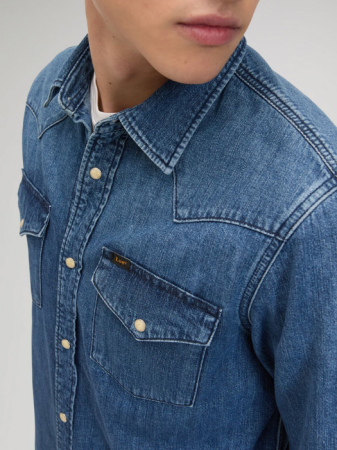 МУЖЧИНЫ - Lee Мужская Рубашка Синяя Regular