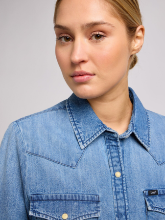 ЖЕНЩИНЫ - Lee Женская Рубашка Синяя Regular
