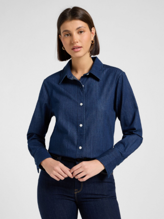 Рубашки - Lee Женская Рубашка Темно-Синяя Regular