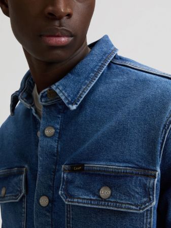 МУЖЧИНЫ - Lee Мужская Рубашка Синяя Relaxed