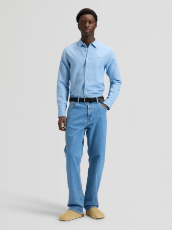 BARBATI - Lee Camasa Albastra Regular Barbati