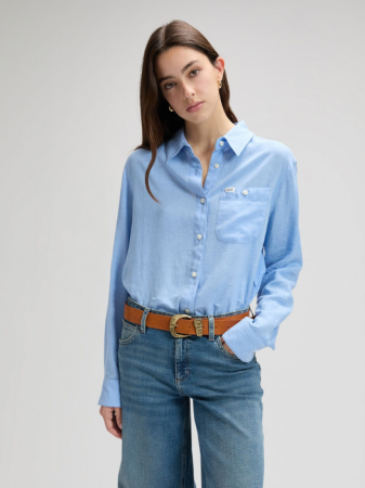 ЖЕНЩИНЫ - Lee Женская Рубашка Синяя Regular