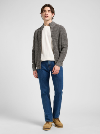 BARBATI - Lee Cardigan Gri Inchis Relaxed Barbati